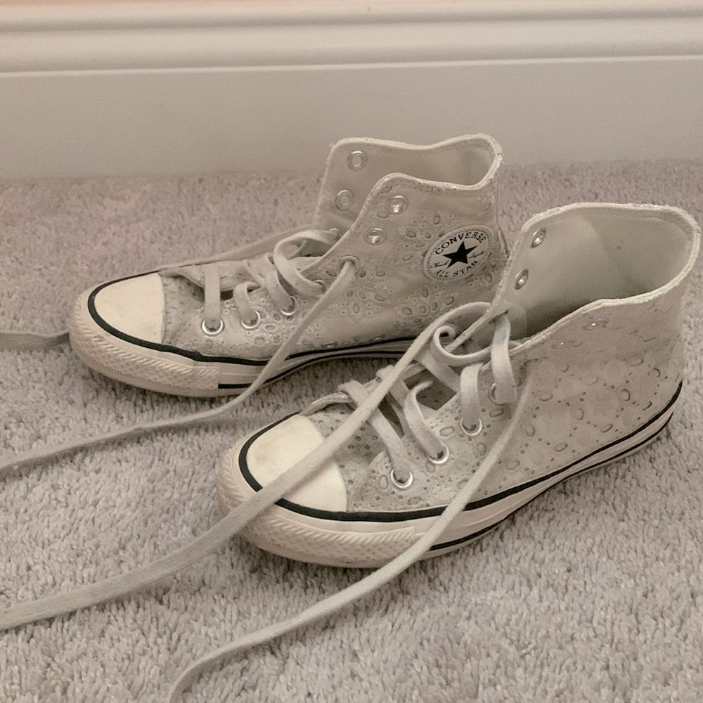 Converse High Tops White Embroidery